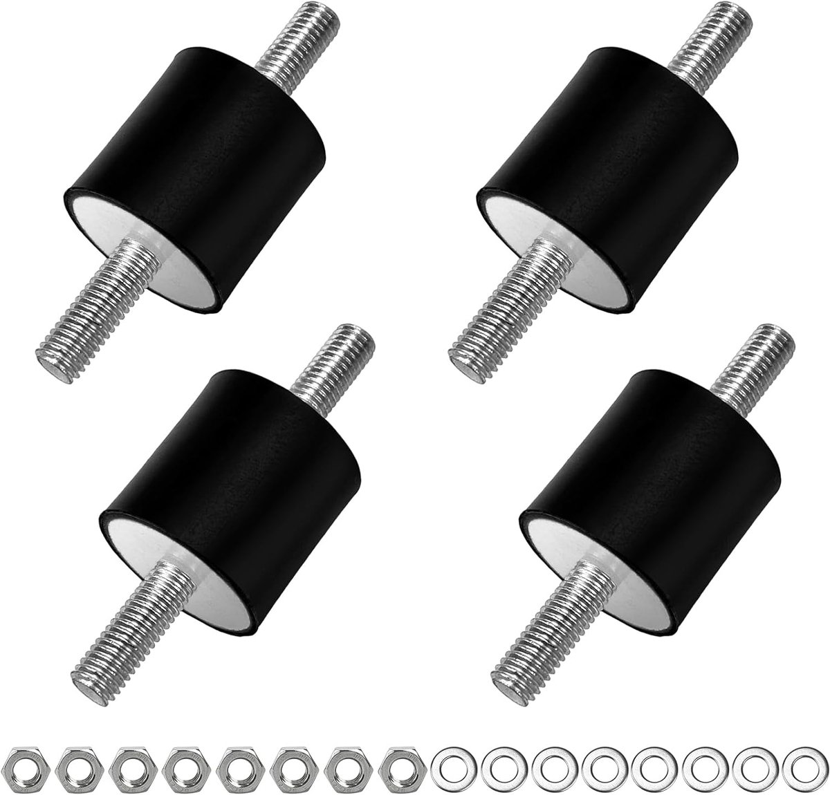 Rubberen trillingdempers M8 voor airconditioning, compressoren en motoren - Set van 4