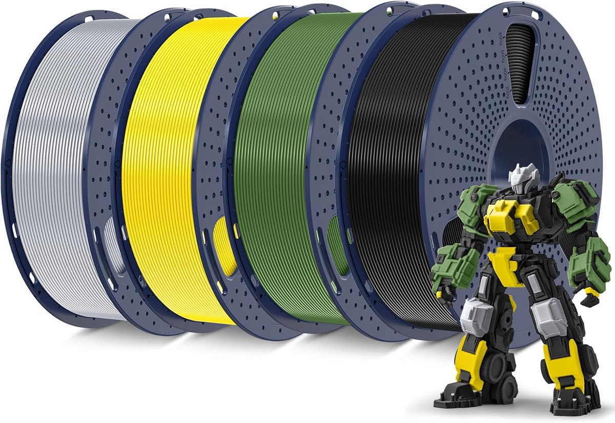 3D-printer Filament PLA+ 1,75 mm - 4 kg, 1 kg per spoel, Hoogwaardige Kleurvarianten