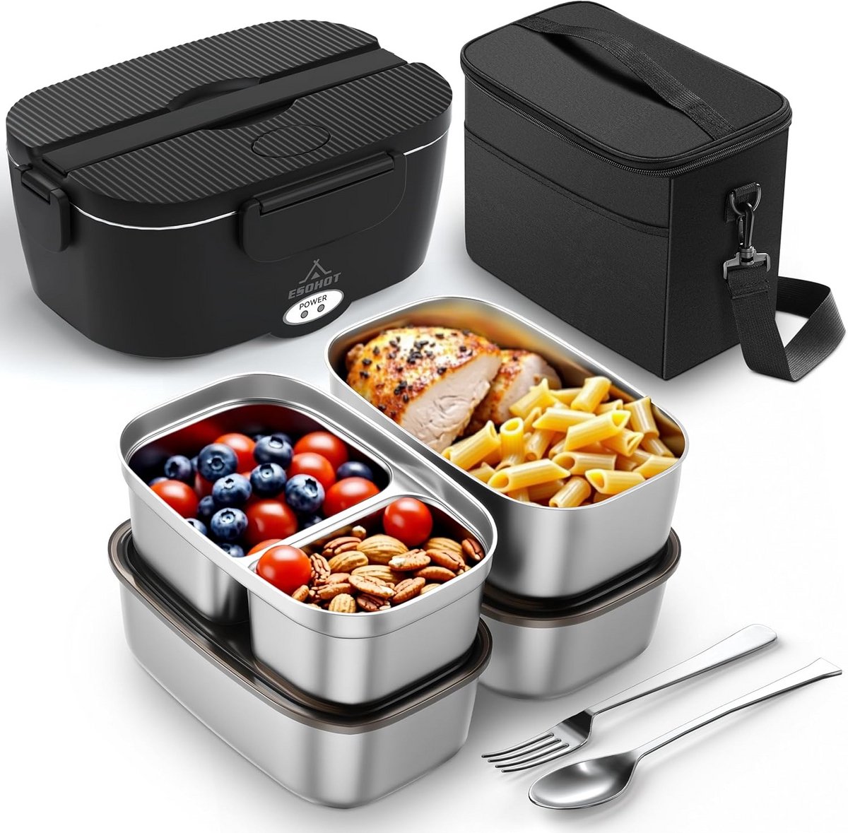 Elektrische Lunchbox - Lunchbox Elektrisch - Broodtrommel Elektrisch - Lunchcontainer