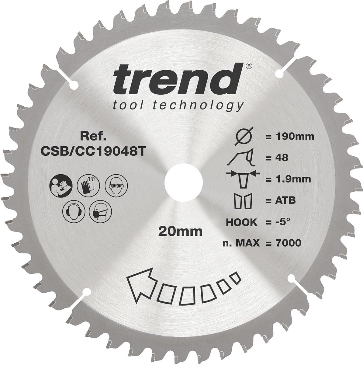 TCT Crosscut Zaagblad 190 mm - 48 Tanden - Voor Precisie Houtbewerking