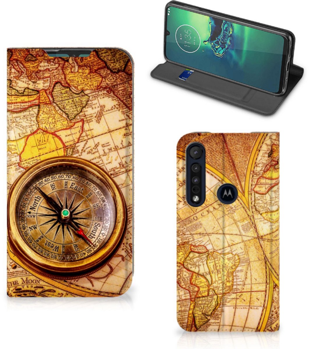 Motorola G8 Plus Book Cover Kompas