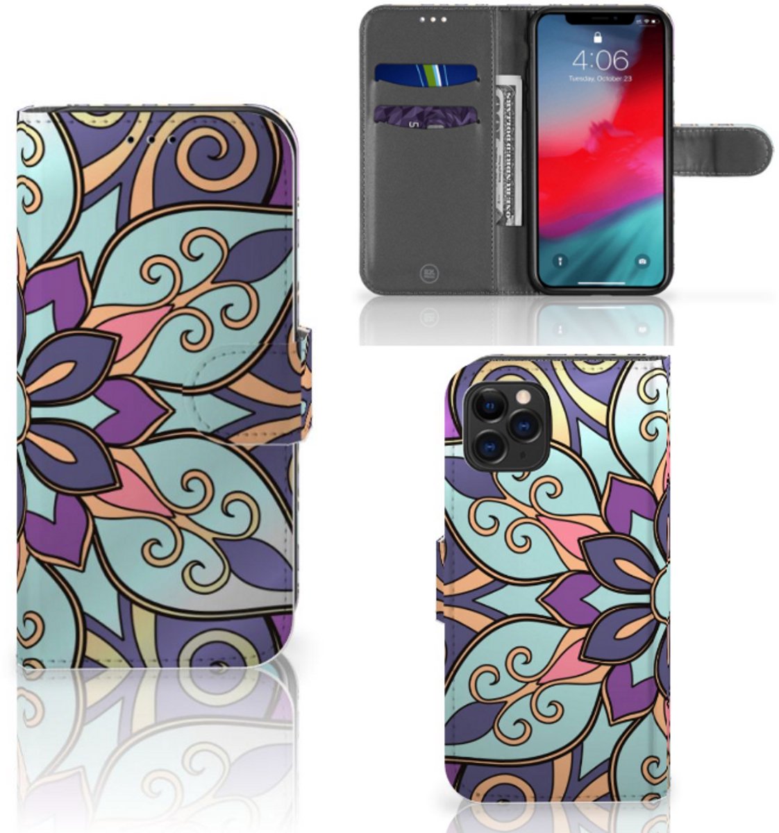 Apple iPhone 11 Pro Hoesje Purple Flower
