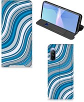 Etui Sony Xperia 10 III Book Case Waves Blauw