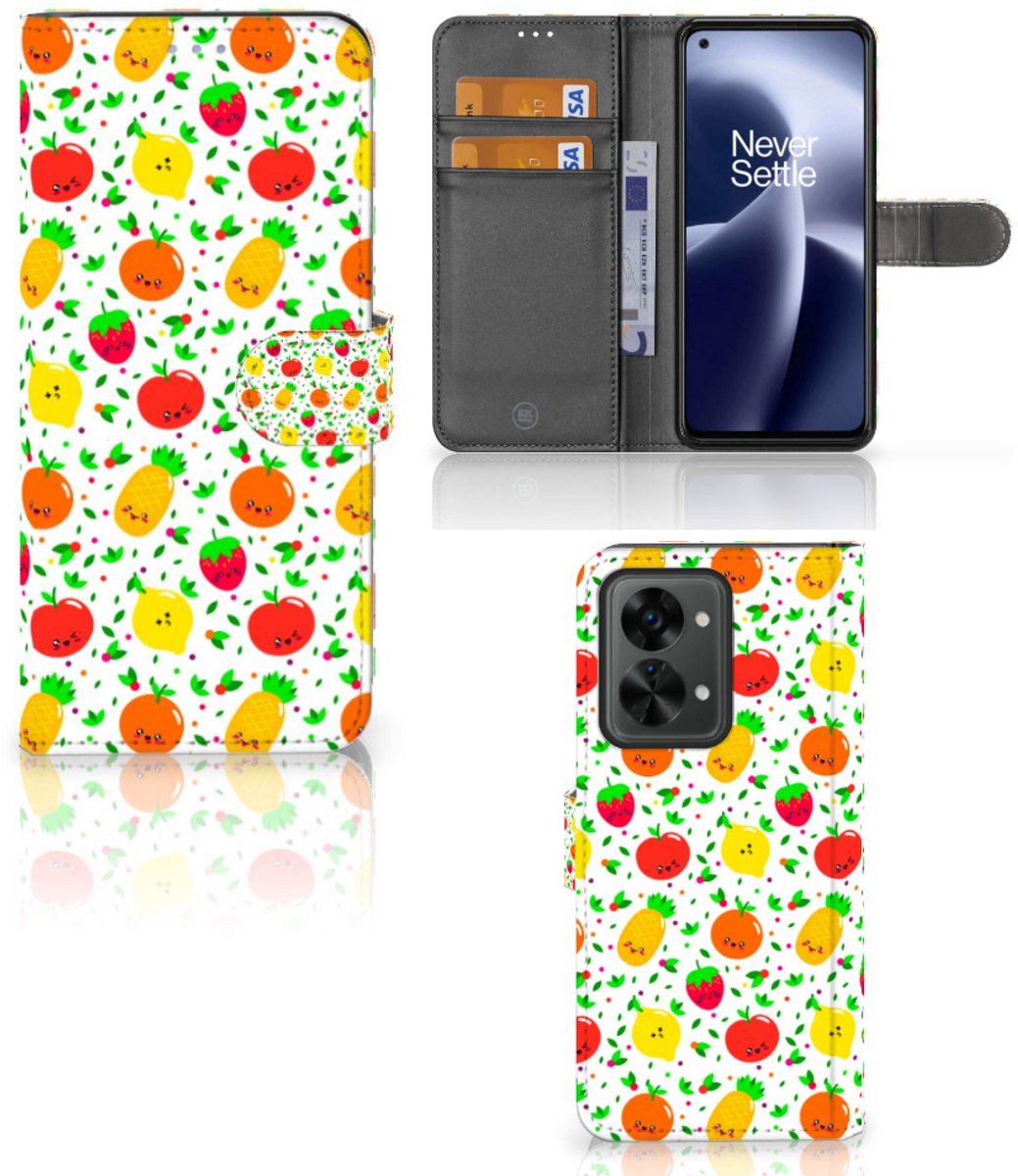 Book Case voor OnePlus Nord 2T Book Cover Fruits