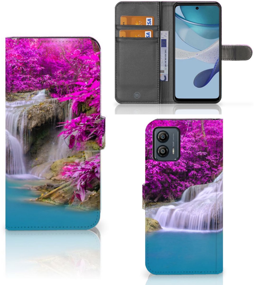 Motorola Moto G53 Flip Cover Waterval