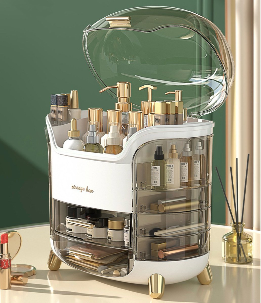 Make-up Organizer - Opbergdoos - Cosmetica Opbergdoos - Skincare organizer - Skincare - Make up - Wit