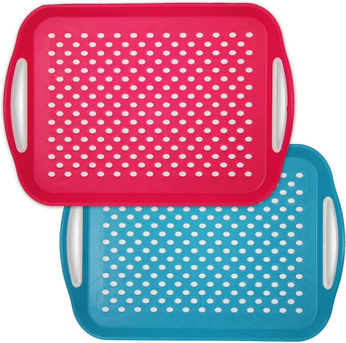 Set van 2 Dienbladen met Antislip Design - 40,5 x 29 x 5 cm