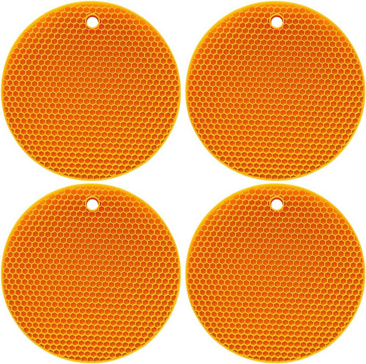 Siliconen Hittebestendige Pannenlappen - Set van 4 - 18 cm Rond