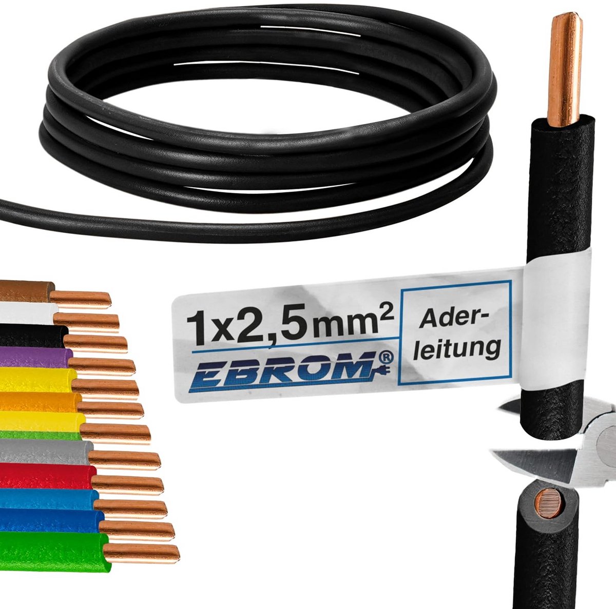 Enkelzijdig Stijve PVC Aderdraad 2,5 mm² voor Elektrische Installatie