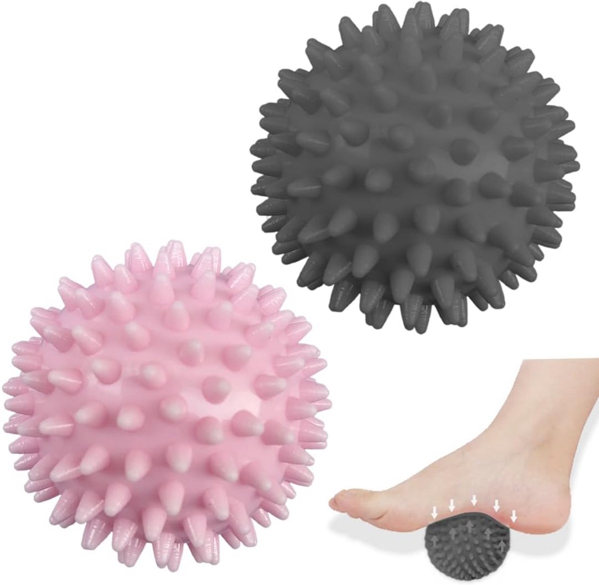 Set van 2 Egel Massageballen voor Spierherstel en Ontspanning