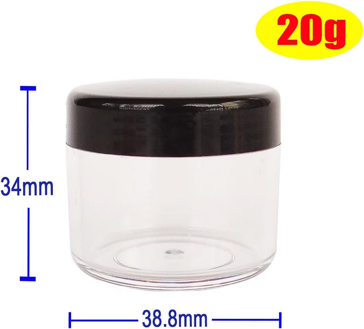 Set van 12 Hervulbare Cosmetica Potjes 20ml voor Reisformaat Crèmes en Make-up