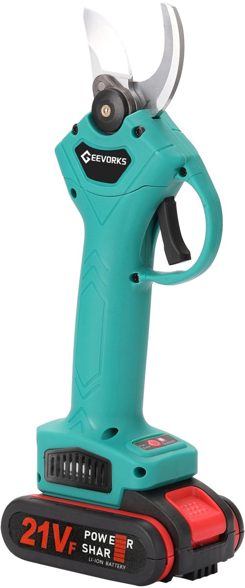 Elektrische Snoeischaar – 21V – Draadloos – Snoeit takken tot 25mm – 2 Batterijen & Oplader – Gemakkelijk Tuin- & Fruitgaardonderhoud
