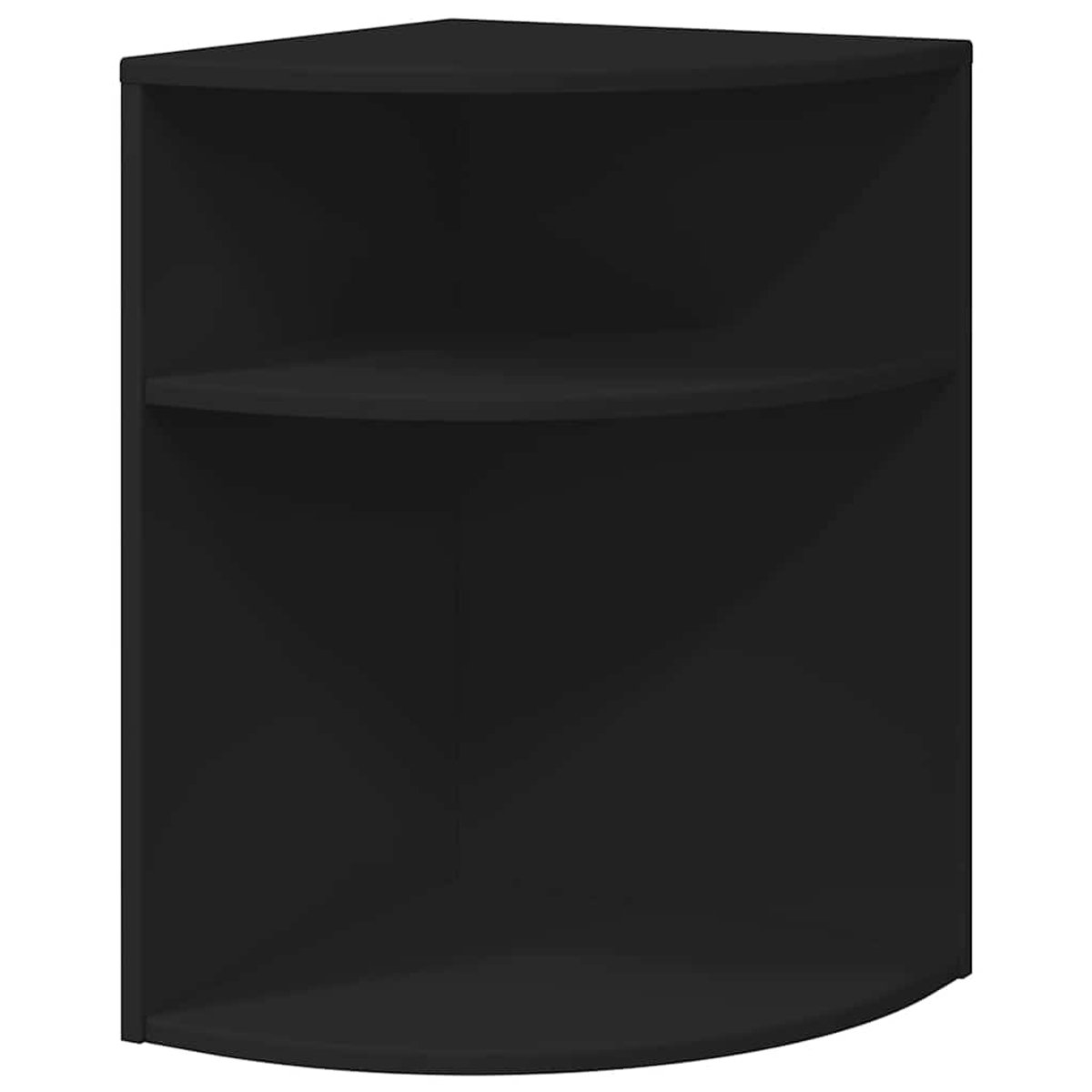 vidaXL Bijzettafel - 39,7 - x - 39,7 - x - 60 - cm - Bewerkt - hout - Zwart