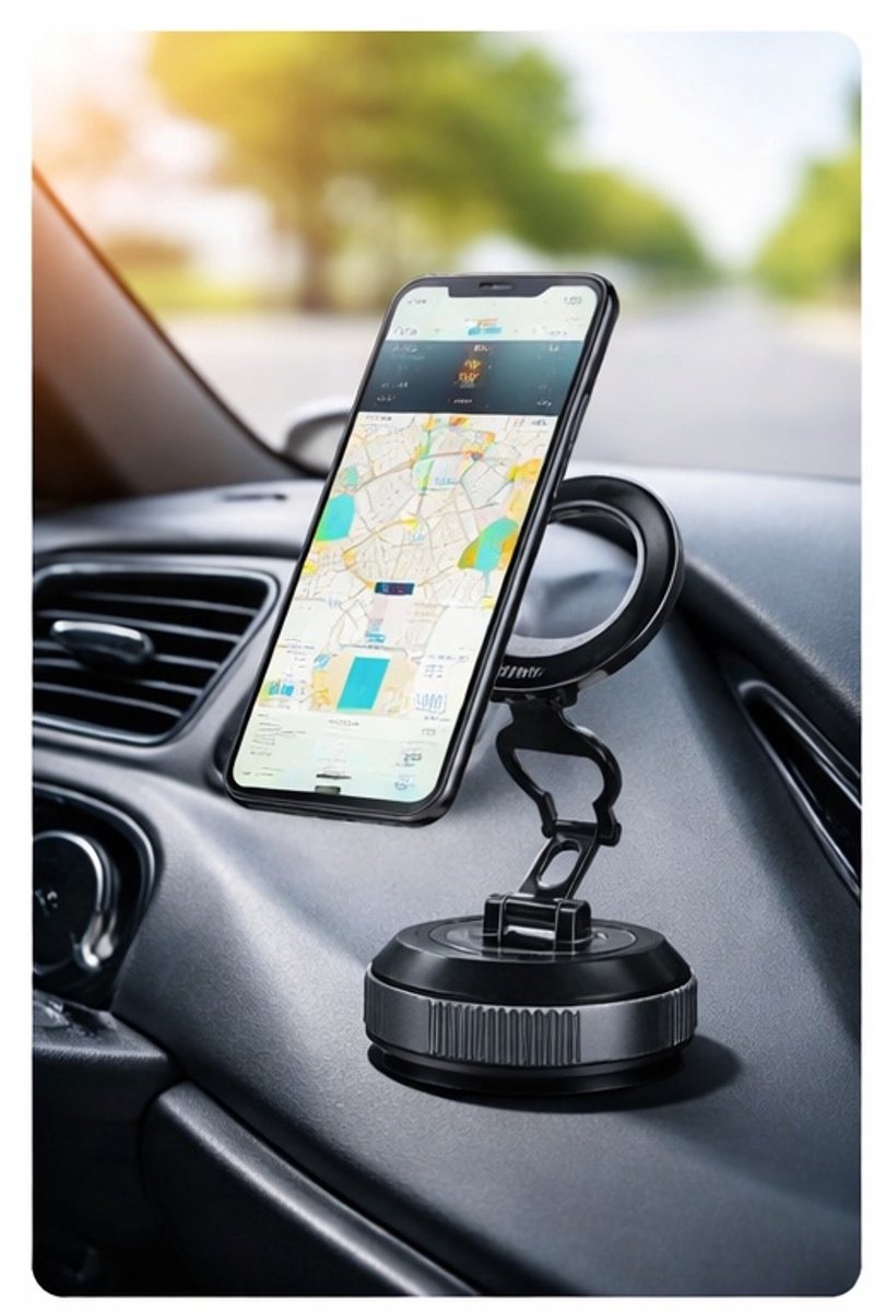 Eisenz Magnetische Telefoonhouder Auto – Dashboard & Voorruit – Sterke Magneet – 360° Rotatie – Zuignap Bevestiging – EZ-PH001