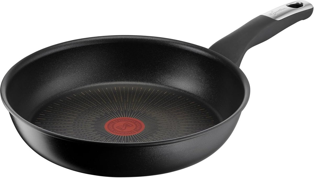 Krasbestendige Antiaanbakpan 26 cm met Titanium Coating voor Alle Warmtebronnen, Inclusief Inductie