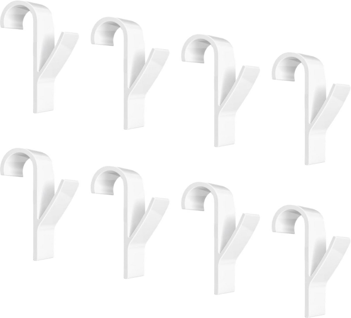 Set van 8 Ronde Radiatorhaken Wit - Handdoekhanger voor Radiator Badkamer en Keuken