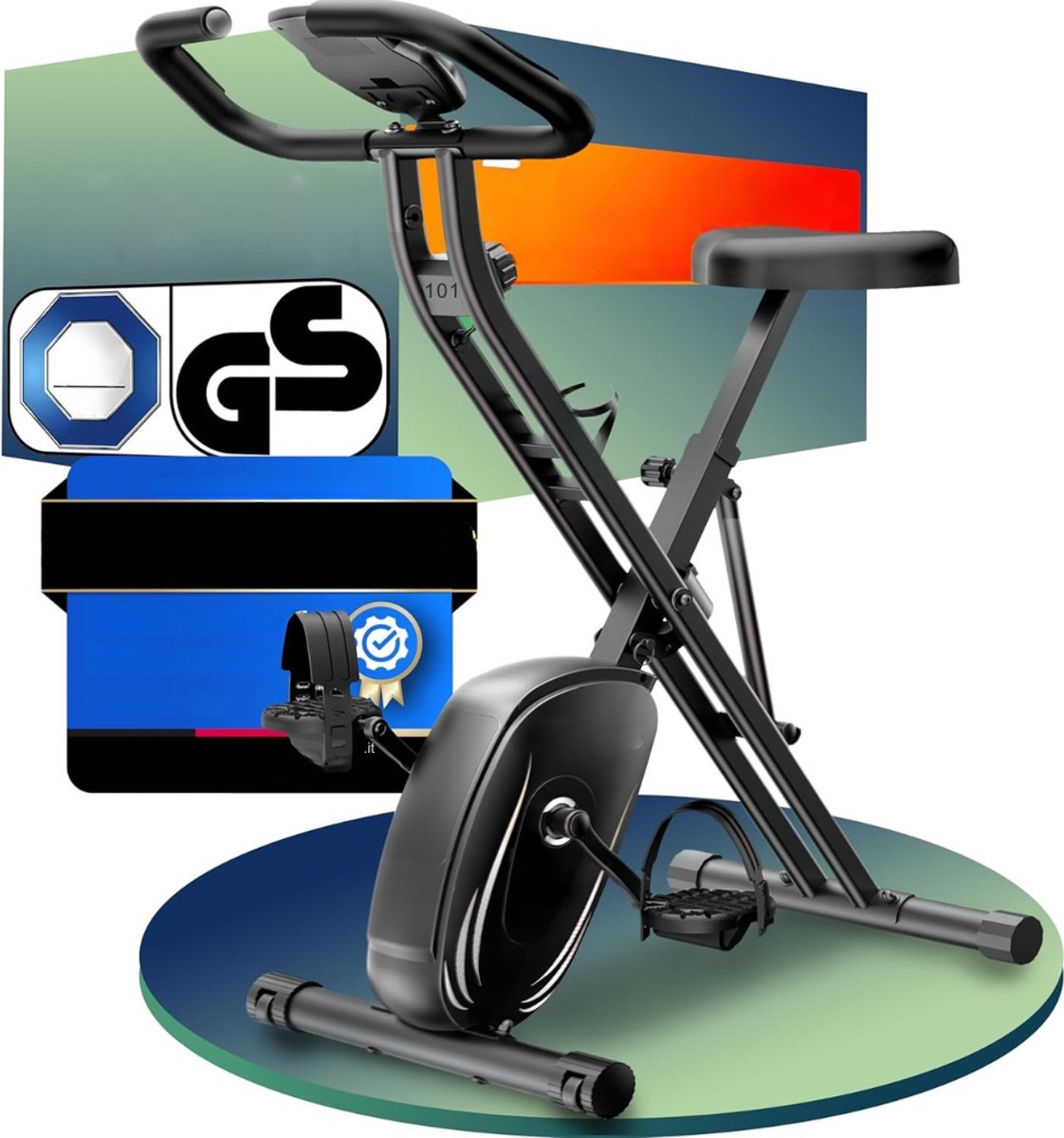 Florixa® Hometrainer Fiets - Hometrainers Fitness - Hometrainer - Zwart - 86cm x 44cm x 117cm