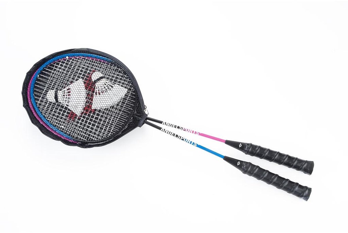 Badmintonset 2 Spelers – Inclusief 2 Rackets van Tempered Steel & 2 Shuttles – PVC Draaghoes – Outdoor & Indoor – Engelhart — afbeelding 5
