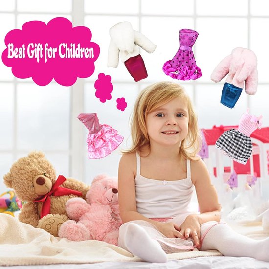 18 Delige Poppenkleding Set met 3 Rokken, Jas, Trui en 10 Paar Schoenen voor 11.5 Inch Pop — afbeelding 2