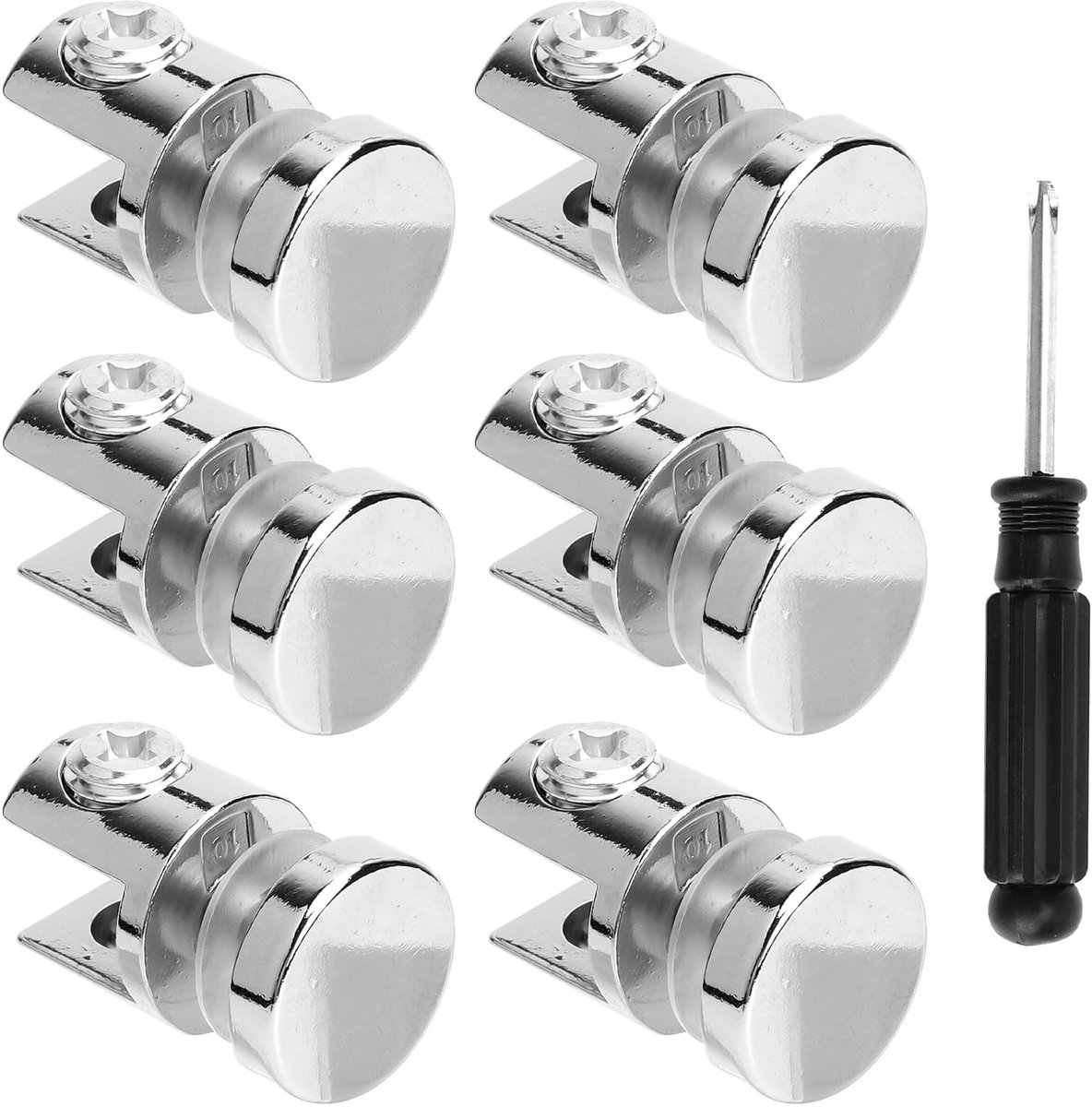 Glazen Houders - Set van 6 - Voor 6-10 mm Glasplaten