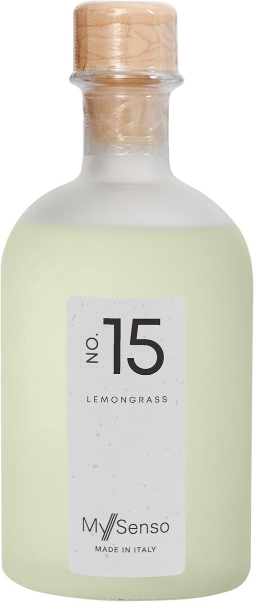 Navulling Diffuser Premium Geurstokjes - Citroengras 240ml - Langdurige Kamergeur