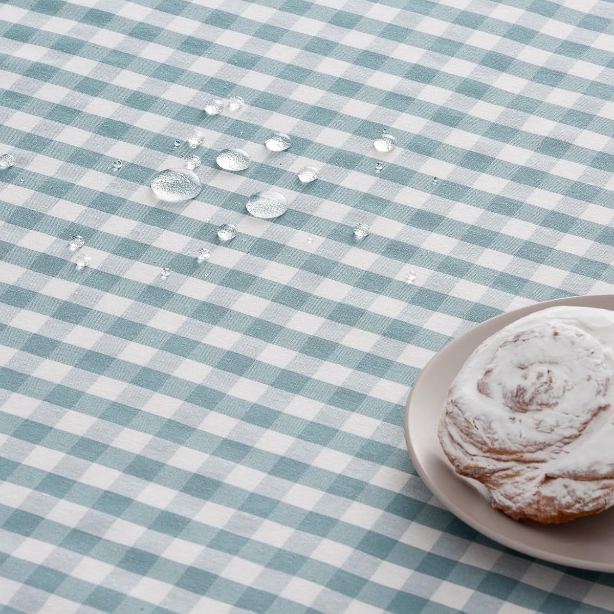 Waterafstotend Tafelkleed Katoen Gingham Dessin 140 x 300 cm