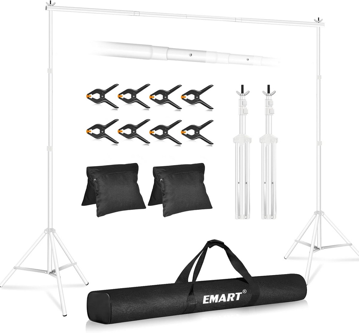 Verstelbare Achtergrondstandaard Set 305x260 cm voor Fotografie en Evenementen