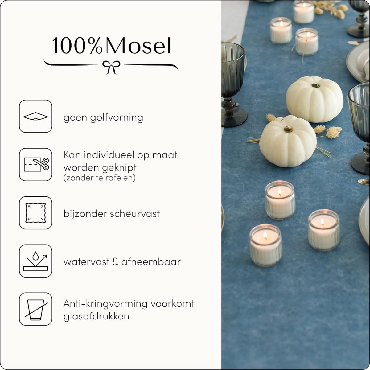 Elegante Vlies Tafelloper 30 cm breed voor Bruiloft en Feestdecoratie