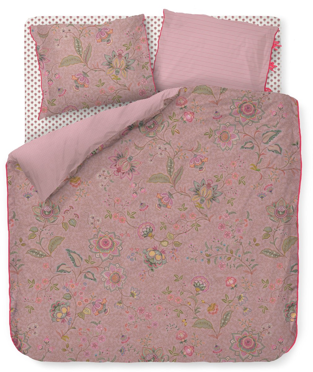 Pip Studio Mumbai Morning dekbedovertrek - Tweepersoons - 200 x 200/220 cm - Roze