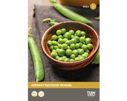 Erwten Zaden Kelvedon Wonder – Zoete Doperwt om Zelf te Kweken – Groentezaden voor Moestuin – ±75 Zaden - Tuin de Bruijn® zaden