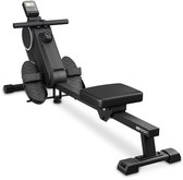 Hop-Sport Opvouwbare Roeitrainer HS-080R Aspen – 16 Magnetische Weerstandsniveaus, LCD-scherm, Tablethouder, Draagkracht 120 Kg (goud/zwart)