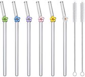 Escobar Accessoires 5 glazen rietjes 80 mm lang