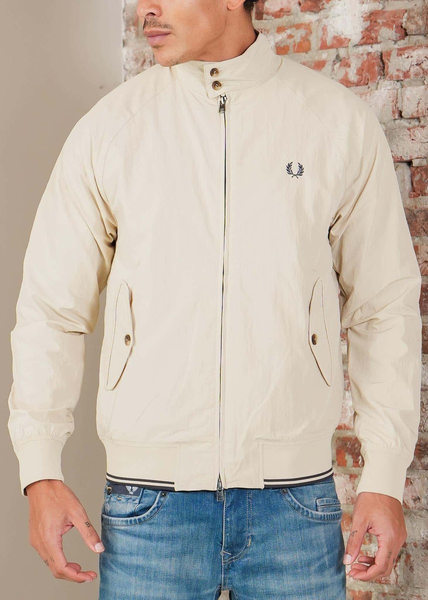 Fred Perry Crinkle harrington jacket Oatmeal