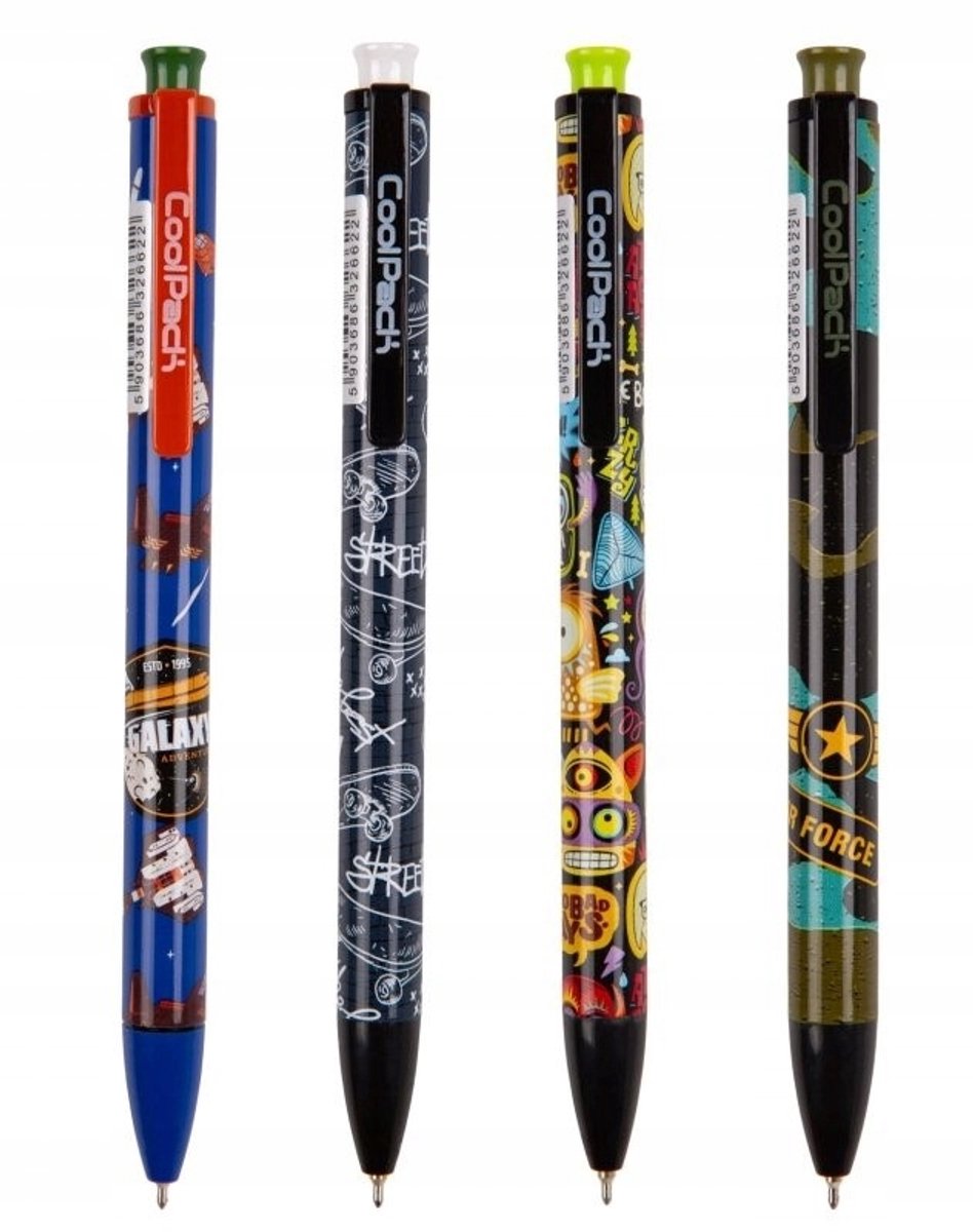 Coolpack Gelpen Blauw - Set van 4 - Comfortabel Schrijven