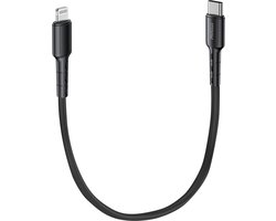 Oplader kabel geschikt voor iPhone met usb C naar Lightning - Snellader - Oplaadkabel - 30cm kort