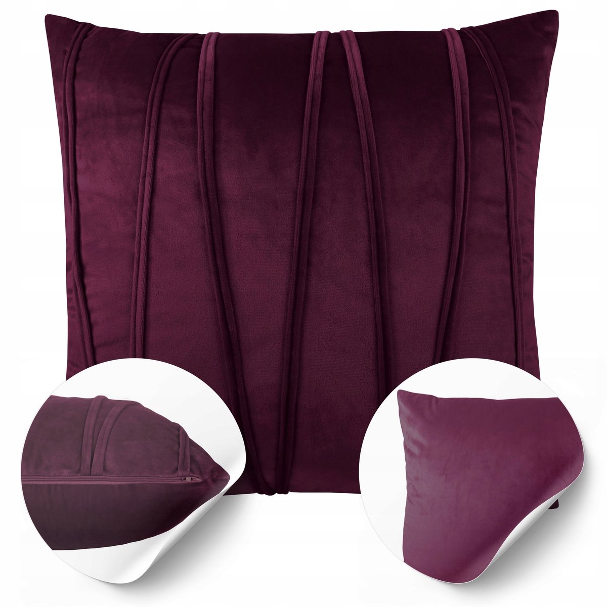 Poszewka Montreal Fluweel 45x45 cm - Elegante Sliwkowy