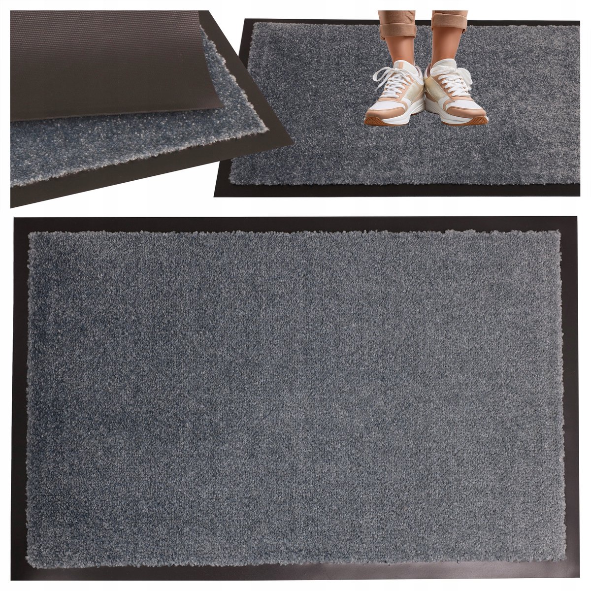 Antislip Deurmat 90x150cm met Rand - Duurzaam en Slijtvast
