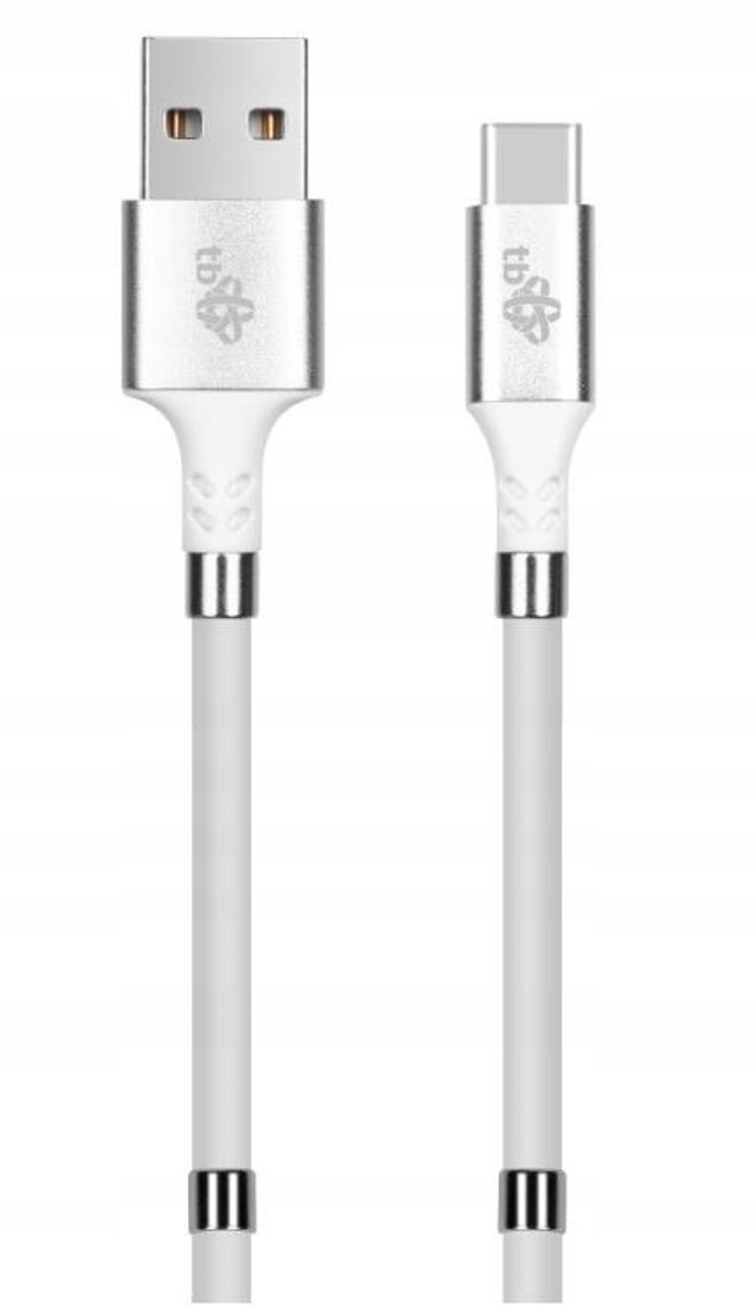 Image of USB-C Kabel Wit 0.9m - Oplaagd met Magneten