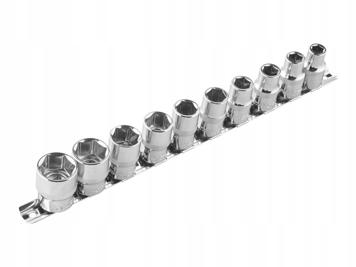 Verkatto 1/2" Inch Dopslleutel Set op Rail - 10 Delig