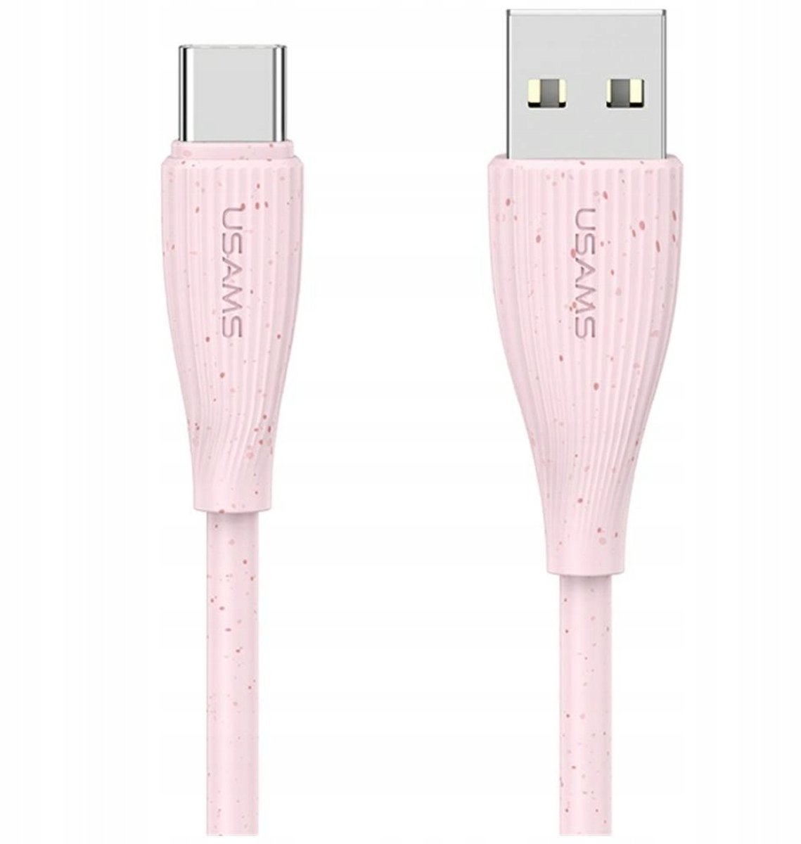 USAMS Green Series SJ714 USB-A naar USB-C Kabel 1m 18W 3A Roze