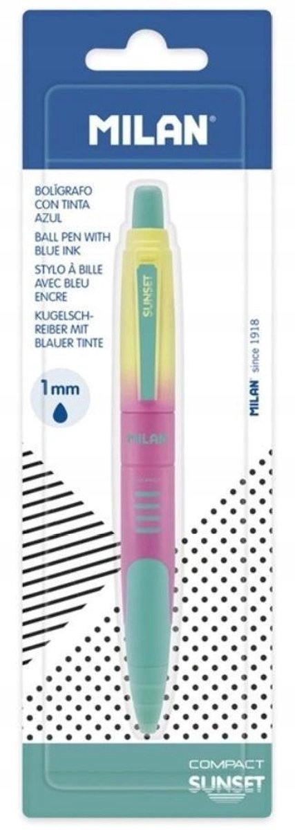 Milan Compact Sunset Blauwe Pen - 1000m Schrijflengte