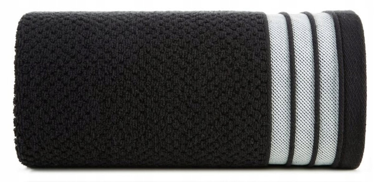 Madlen Badhanddoek Zwart 50x90 cm - Zacht & Absorberend