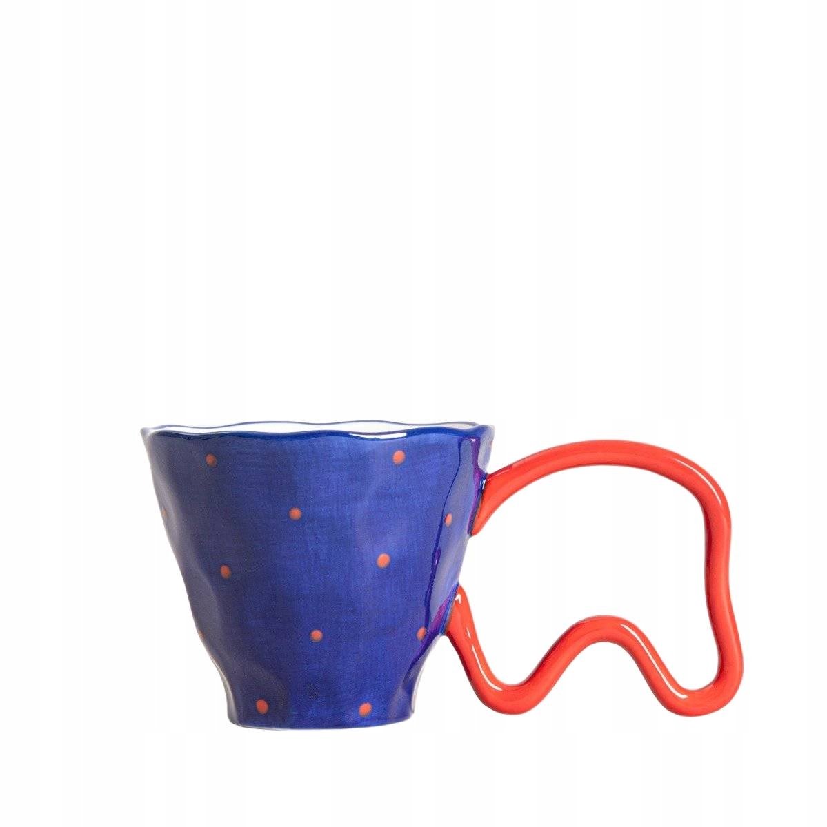 LisSA Mok Blauw met Groot Rood Oor 0,3L Porselein HOMLA