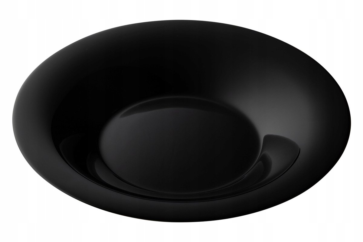 CLASSIC BLACK Diep Bord 24cm Zwart Opaal Glas