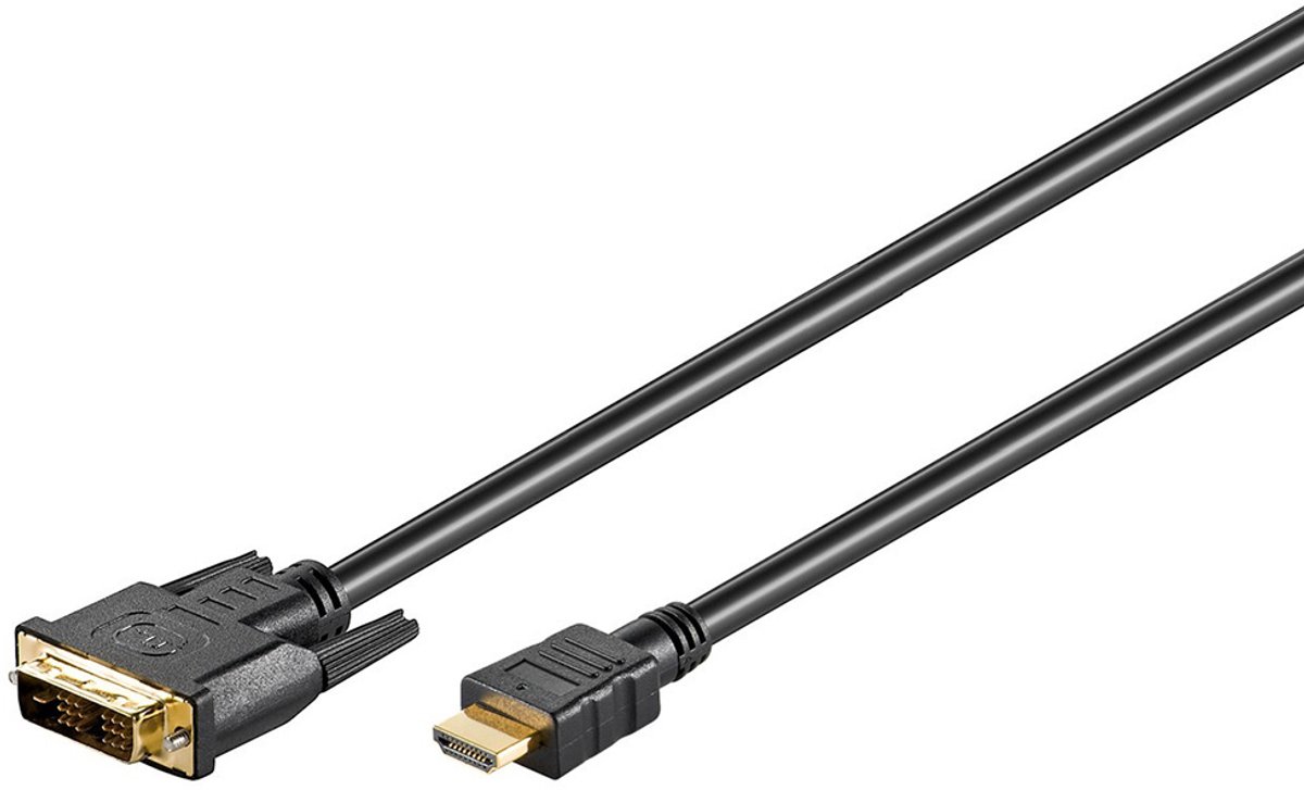 Goobay Premium DVI-D Single Link - HDMI kabel / zwart - 1 meter
