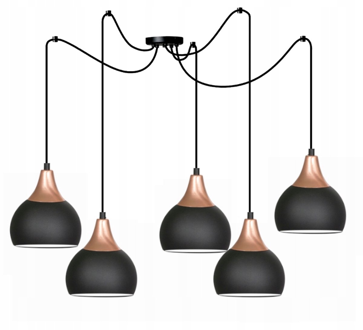 Moderne Hanglamp Pretty 200 Zwart Metaal - 5xE27