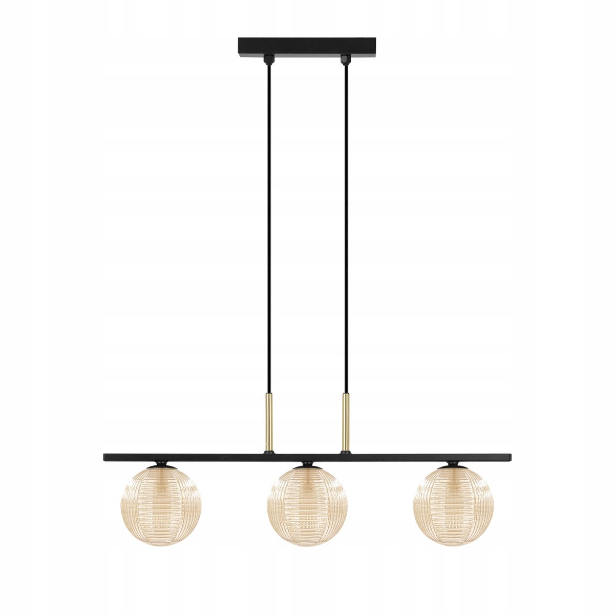 GIRO K-5687 Zwarte/Gouden Plafondlamp 3xG9 voor Woon-/Eetkamer