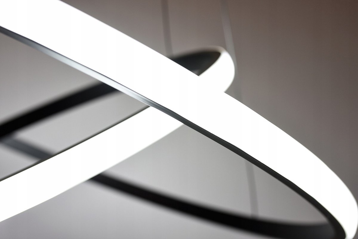 Moderne zwarte LED plafondlamp met afstandsbediening - 3 kleuren