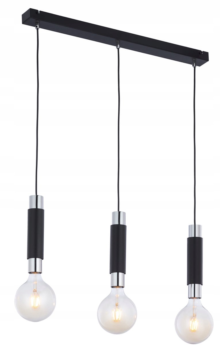 Moderne Zwarte Hanglamp LILE - Eettafel, Woonkamer - 66cm
