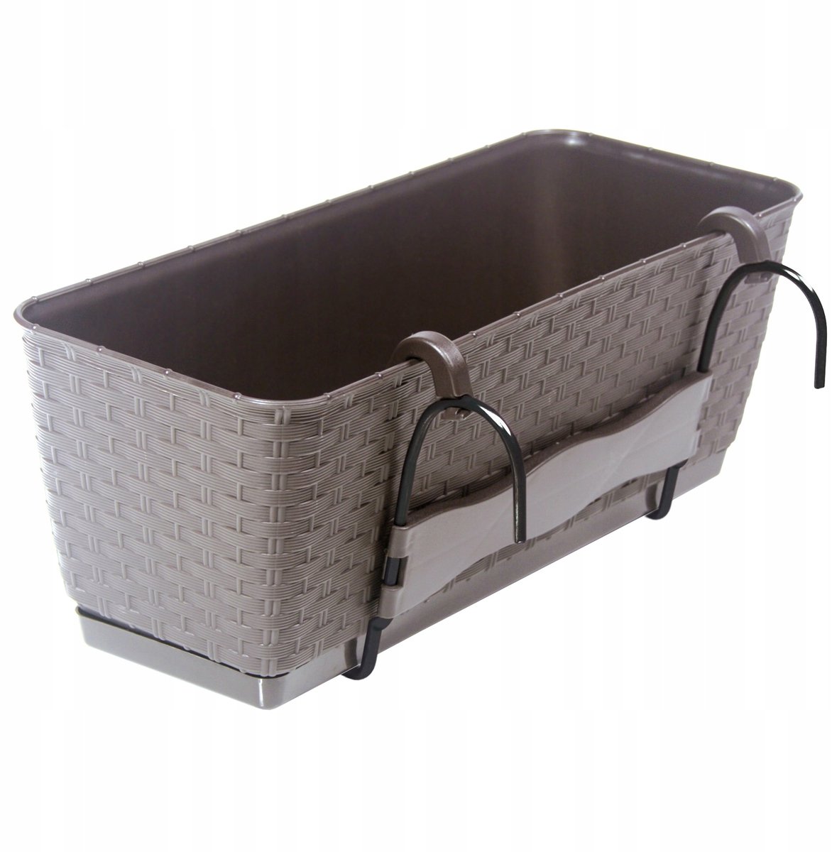 Prosperplast Ratolla Balkonbak met Onderzetter - Mocca - 59cm
